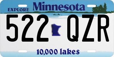 MN license plate 522QZR