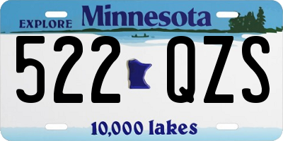 MN license plate 522QZS