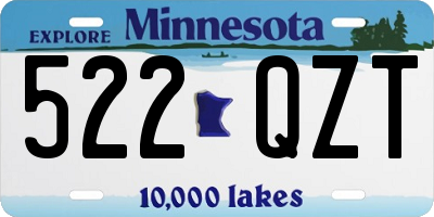 MN license plate 522QZT