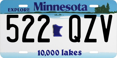 MN license plate 522QZV