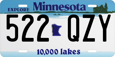 MN license plate 522QZY