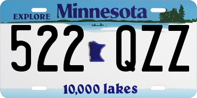 MN license plate 522QZZ