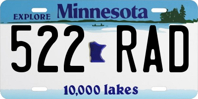 MN license plate 522RAD