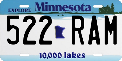 MN license plate 522RAM