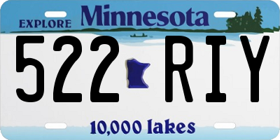 MN license plate 522RIY