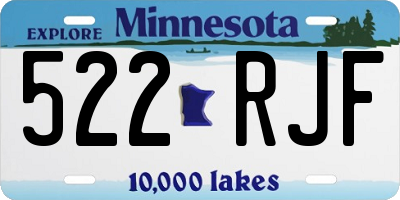 MN license plate 522RJF