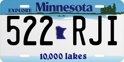 MN license plate 522RJI