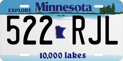 MN license plate 522RJL