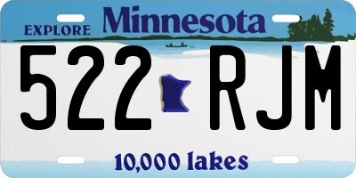 MN license plate 522RJM