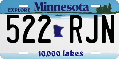 MN license plate 522RJN
