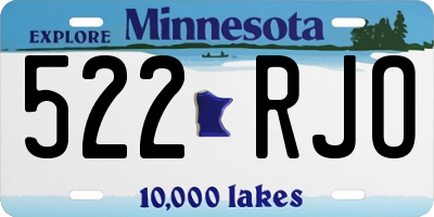 MN license plate 522RJO