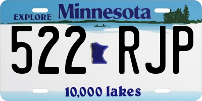 MN license plate 522RJP