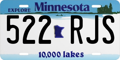 MN license plate 522RJS