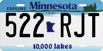 MN license plate 522RJT