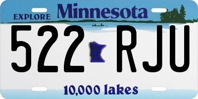 MN license plate 522RJU