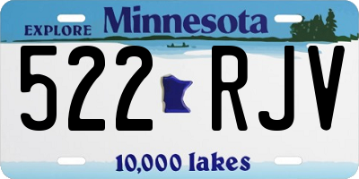 MN license plate 522RJV