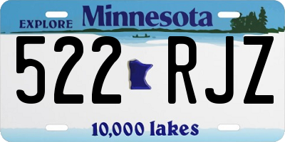 MN license plate 522RJZ