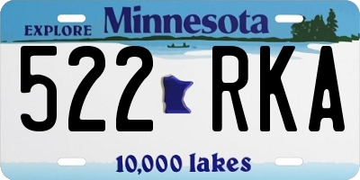 MN license plate 522RKA