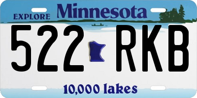 MN license plate 522RKB