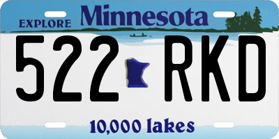 MN license plate 522RKD