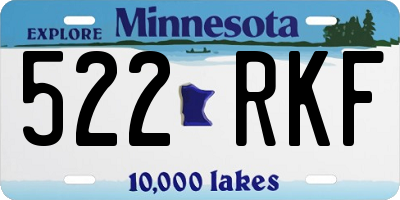 MN license plate 522RKF