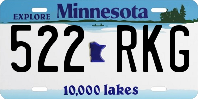 MN license plate 522RKG