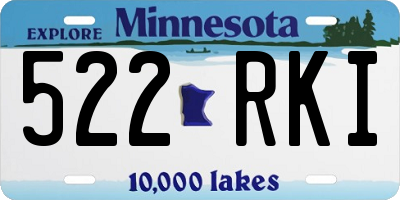 MN license plate 522RKI