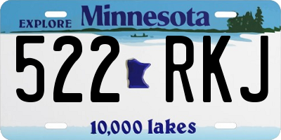 MN license plate 522RKJ
