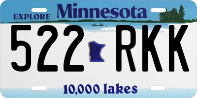MN license plate 522RKK