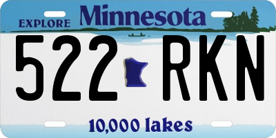 MN license plate 522RKN