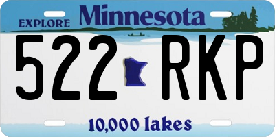 MN license plate 522RKP