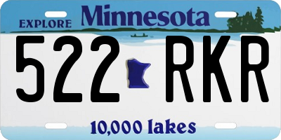 MN license plate 522RKR