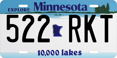 MN license plate 522RKT