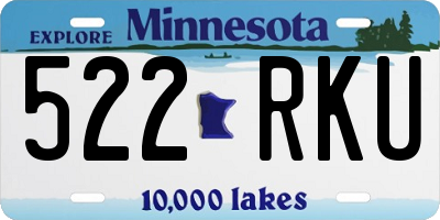 MN license plate 522RKU