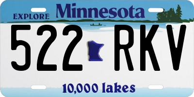 MN license plate 522RKV