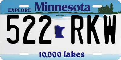 MN license plate 522RKW