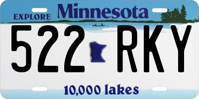 MN license plate 522RKY