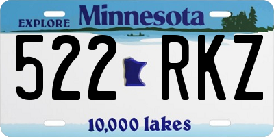 MN license plate 522RKZ