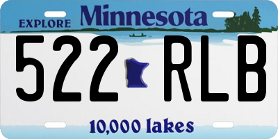 MN license plate 522RLB