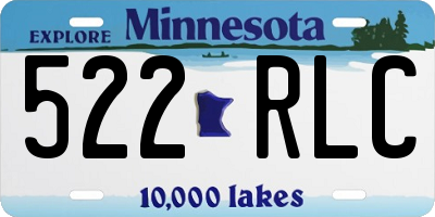 MN license plate 522RLC