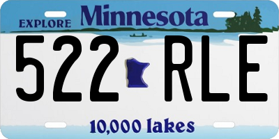 MN license plate 522RLE