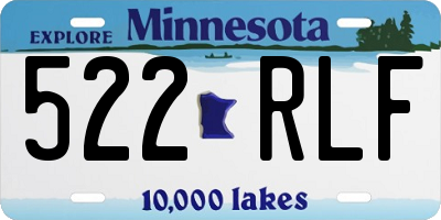 MN license plate 522RLF