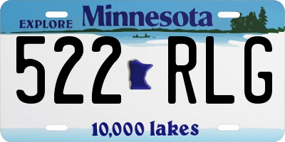 MN license plate 522RLG