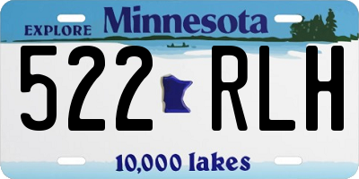 MN license plate 522RLH