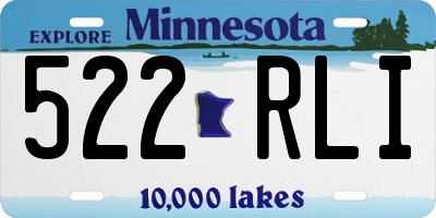MN license plate 522RLI