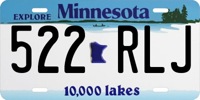 MN license plate 522RLJ