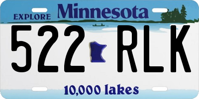 MN license plate 522RLK