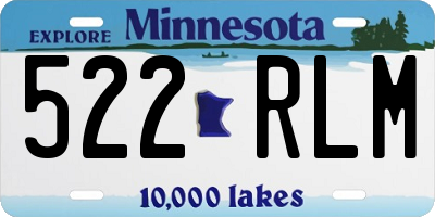 MN license plate 522RLM