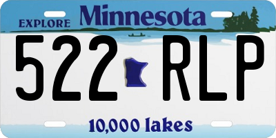 MN license plate 522RLP