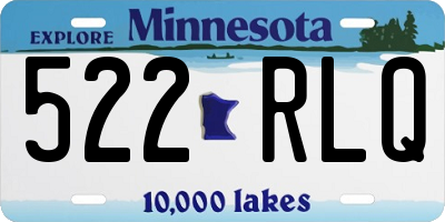 MN license plate 522RLQ